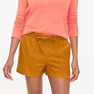 J. CREW Amber Linen Blend Pull On Drawstring Short Seaside